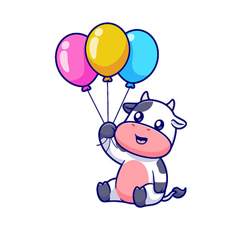 Мужской свитшот Коровка с шариками / Белый – фото 3