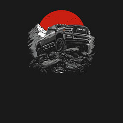 Свитшот хлопковый мужской Горный внедорожник, цвет: черный — фото 2