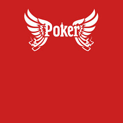 Свитшот хлопковый мужской Покер с крыльями, цвет: красный — фото 2