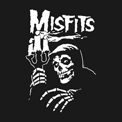 Свитшот хлопковый мужской Misfits скелет, цвет: черный — фото 2