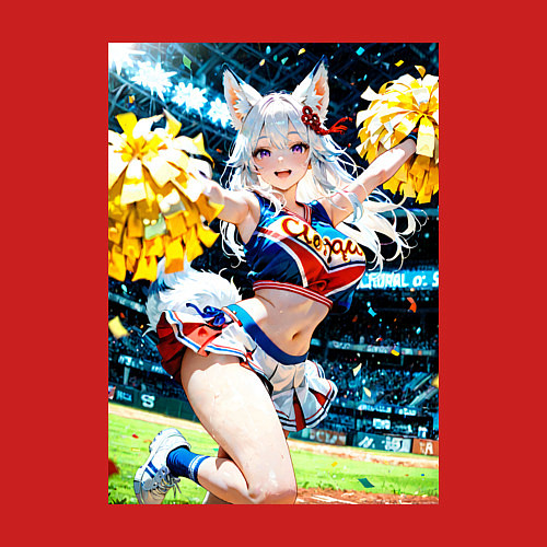 Мужской свитшот Жаркая поддержка от лисицы / Красный – фото 3