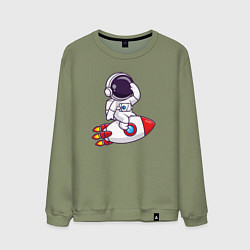Свитшот хлопковый мужской Rocket man, цвет: авокадо