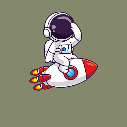 Мужской свитшот Rocket man / Авокадо – фото 3