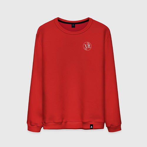 Мужской свитшот Христос воскресе белый узор / Красный – фото 1