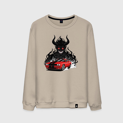 Мужской свитшот Dodge - Demon SRT / Миндальный – фото 1