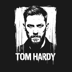 Свитшот хлопковый мужской Том Харди в краске экспрессия, цвет: черный — фото 2