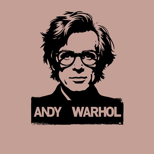Мужской свитшот Энди Уорхол портретный образ / Пыльно-розовый – фото 3