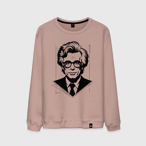 Мужской свитшот Энди Уорхол в городском стиле / Пыльно-розовый – фото 1