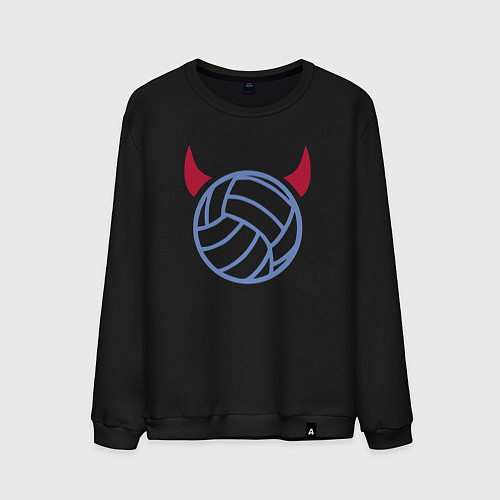 Мужской свитшот Volleyball devil / Черный – фото 1