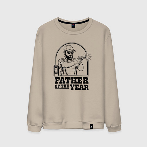 Мужской свитшот Отец года / Миндальный – фото 1