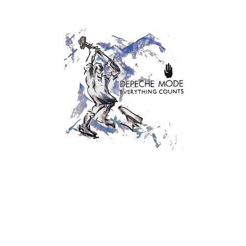 Мужской свитшот Depeche Mode - Everything Counts Single / Белый – фото 3