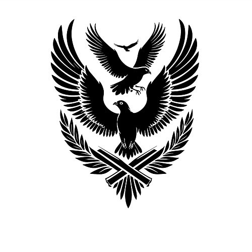 Мужской свитшот Три летящих птицы / Белый – фото 3