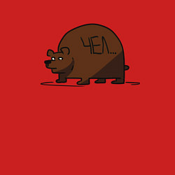 Свитшот хлопковый мужской Медведь округлый чел, цвет: красный — фото 2