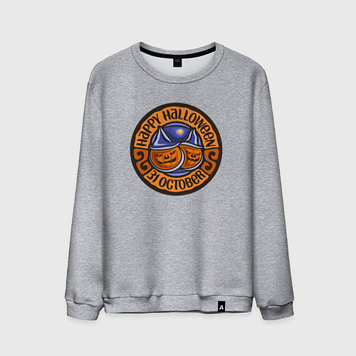 Мужской свитшот Хэллоуин 31 октября / Меланж – фото 1
