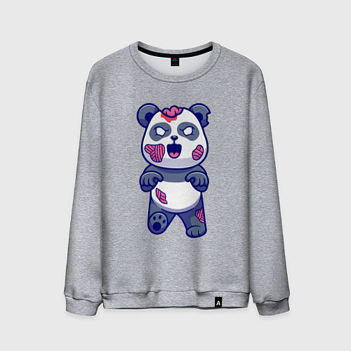 Мужской свитшот Зомби панда / Меланж – фото 1