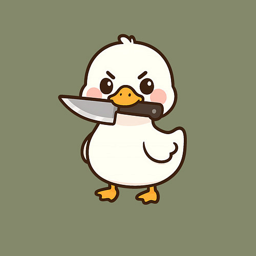 Мужской свитшот Утенок с ножом / Авокадо – фото 3