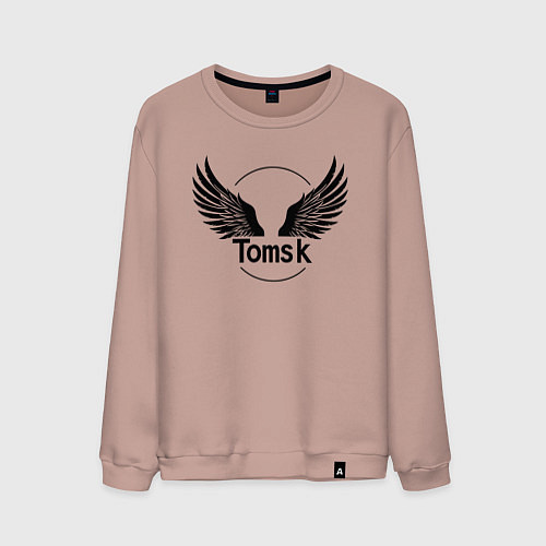 Мужской свитшот Крылья Томска / Пыльно-розовый – фото 1
