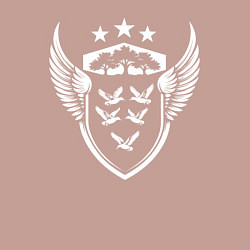 Свитшот хлопковый мужской Пять птиц на геральдическом щите, цвет: пыльно-розовый — фото 2