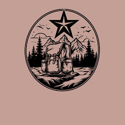 Свитшот хлопковый мужской Советский путешественник, цвет: пыльно-розовый — фото 2