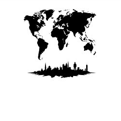 Свитшот хлопковый мужской Мир в тени города, цвет: белый — фото 2