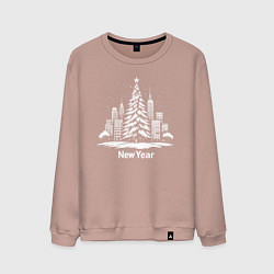 Мужской свитшот Новогодняя сказка Нью-Йорка