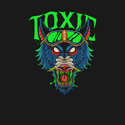 Свитшот хлопковый мужской Toxic wolf, цвет: черный — фото 2