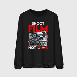 Свитшот хлопковый мужской Снимай фильмы, цвет: черный