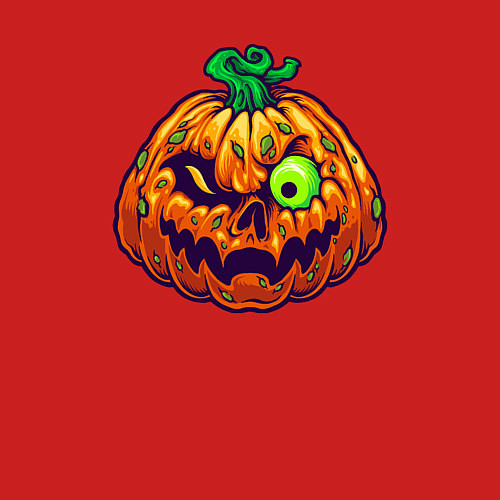 Мужской свитшот Тыква на хэллоуин / Красный – фото 3