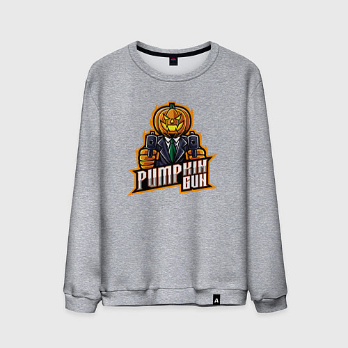 Мужской свитшот Pumpkin gun / Меланж – фото 1