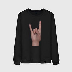 Мужской свитшот Жест коза правой рукой