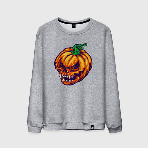 Мужской свитшот Monster pumpkin / Меланж – фото 1