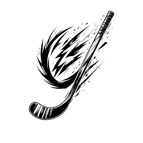 Мужской свитшот Динамичная клюшка / Белый – фото 3