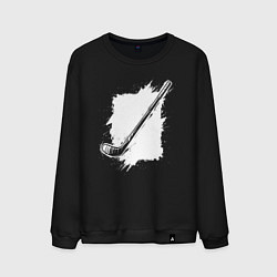 Мужской свитшот Хоккейная клюшка в квадрате
