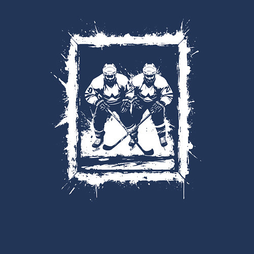 Мужской свитшот Дуэль на льду / Тёмно-синий – фото 3