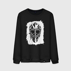 Мужской свитшот Вратарская маска в белом квадрате