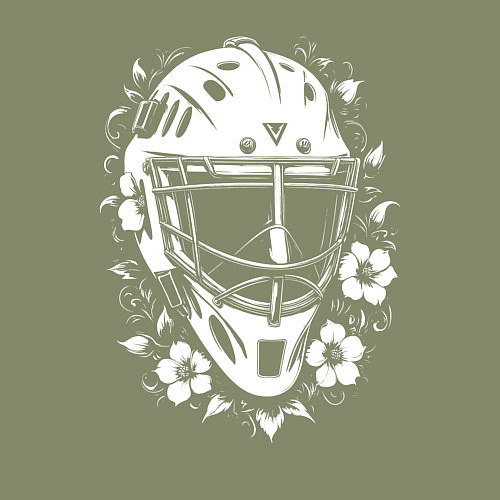 Мужской свитшот Шлем-маска в цветочном обрамлении / Авокадо – фото 3