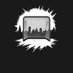 Свитшот хлопковый мужской Уличная хоккейная рамка, цвет: черный — фото 2