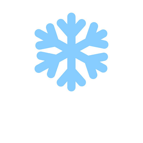 Мужской свитшот Снежинка голубая / Белый – фото 3