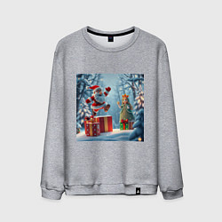 Мужской свитшот Дед Морозио и Принцесса Снегурочка: вперёд за пода