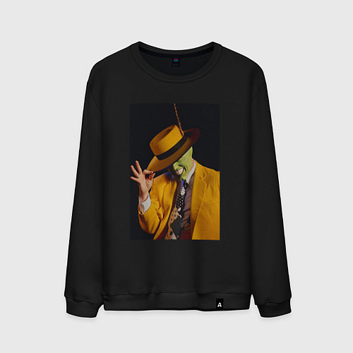 Мужской свитшот Маска - Джим Керри / Черный – фото 1