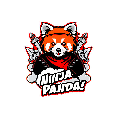 Мужской свитшот Ниндзя-панда в бою / Белый – фото 3