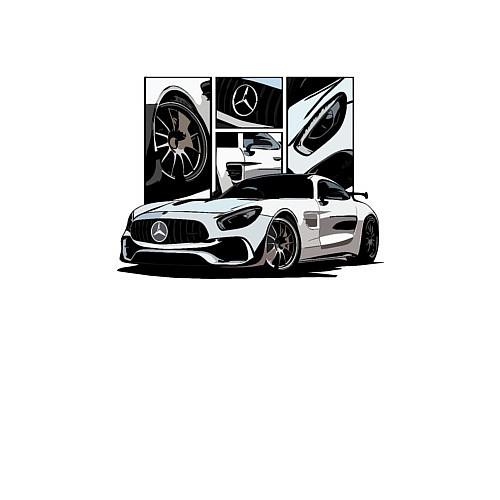 Мужской свитшот Car / Белый – фото 3