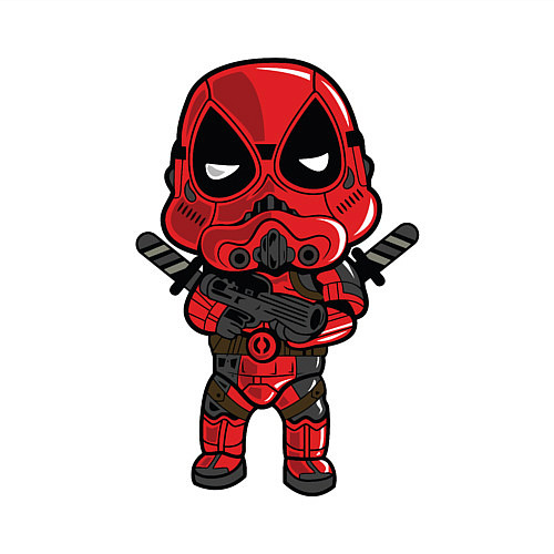 Мужской свитшот Trooper Deadpool / Белый – фото 3