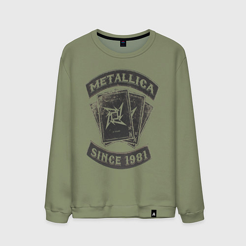 Мужской свитшот Metallica: since 1981 / Авокадо – фото 1