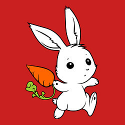 Свитшот хлопковый мужской Зайка с морковкой, цвет: красный — фото 2