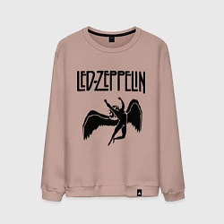 Свитшот хлопковый мужской Led Zeppelin, цвет: пыльно-розовый