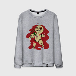 Свитшот хлопковый мужской Кукла вуду, цвет: меланж