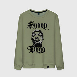 Свитшот хлопковый мужской Snoop Dogg Face, цвет: авокадо