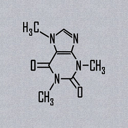 Свитшот хлопковый мужской Кофеин формула, цвет: меланж — фото 2