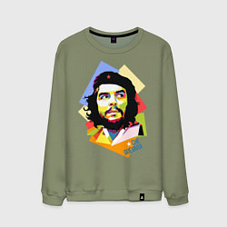 Свитшот хлопковый мужской Che Guevara Art, цвет: авокадо